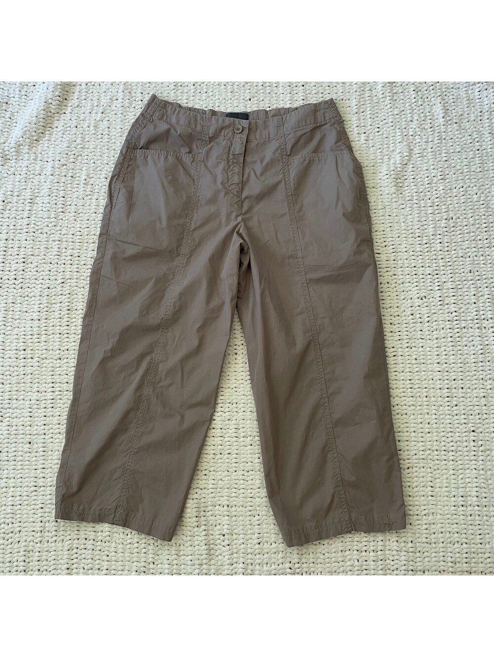 Oska Women's Tan Wide Leg Capri's - Size 30